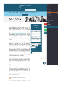 Python training institute in Pune- Unique System Skill