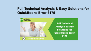 Troubleshooting QuickBooks Error 6175 and Its Causes