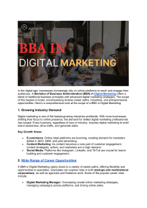 BBA in Digital Marketing A Comprehensive Look