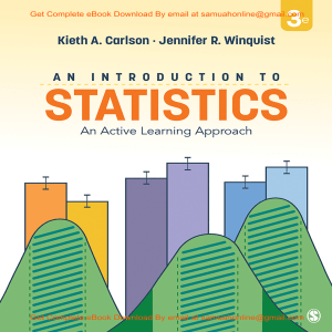 eBook An Introduction to Statistics An Active Learning Approach 3rd Edition Kieth Carlson, Jennifer Winquist