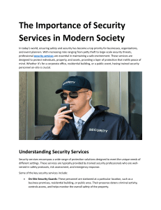 The Importance of Security Services in Modern Society (article 4)