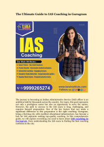 The Ultimate Guide to IAS Coaching in Gurugram