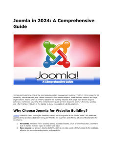 Joomla in 2024: A Comprehensive Guide