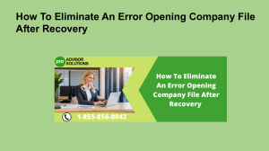 Resolving Error When Opening Your Company File After Recovery