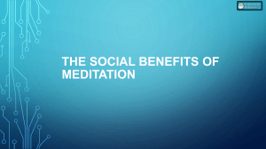 Social Benefits of Meditation: Improving Relationships & Community