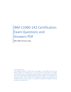 IBM C1000-143 Certification Exam Questions and Answers PDF