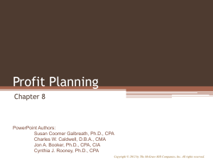 Profit Planning & Budgeting Presentation