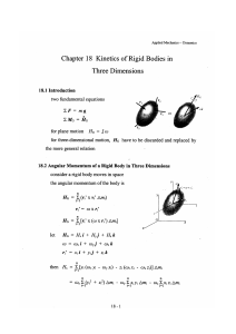 Kinetics of Rigid Bodies in 3D