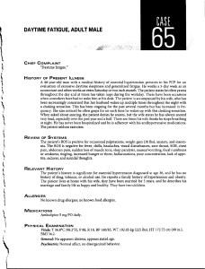 Daytime Fatigue Case Study: Adult Male