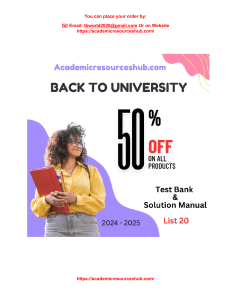 Comprehensive 2024-2025 Test Bank and Solution Manual List 20  Academic Resources