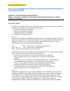 varcarolis foundations of psychiatric mental health nursing 8th edition by halter
