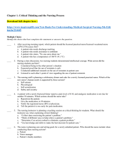 Test bank for Understanding medical surgical nursing 5th edition by Williams