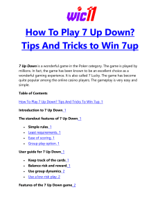 How To Play 7 Up Down Tips And Tricks to Win 7up