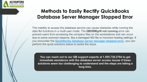 Effective ways to fix QuickBooks Database Server Manager Stopped Error