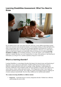 Learning Disabilities Assessment: What You Need to Know