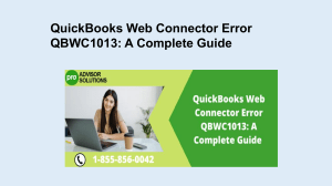 Resolving QuickBooks Web Connector Error QBWC1013 for Smooth Integration