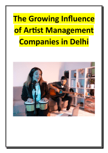 The Growing Influence of Artist Management Companies in Delhi