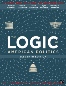 eBook (EPUB) Logic of American Politics 11e  Kernell, Jacobson, Kousser, Vavreck, Johnson