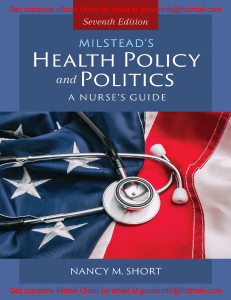 eBook (EPUB) Milstead's Health Policy and Politics 7e Nancy Short