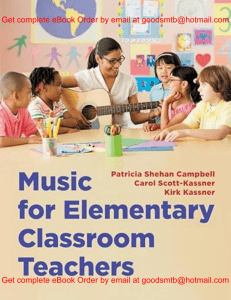 eBook (EPUB) Music for Elementary Classroom Teachers 1e Patricia Campbell, Carol Scott-Kassner, Kirk Kassner