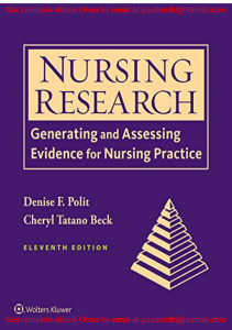 eBook (EPUB) Nursing Research 11e  Denise Polit, Cheryl Beck