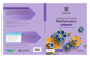 Cambridge Lower Secondary Mathematics Workbook 8