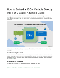 Embed JSON in DIV: A Simple Guide