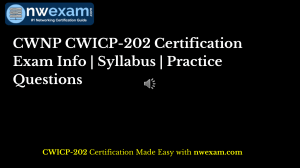 CWNP CWICP-202 Certification Exam Info | Syllabus | Practice Questions