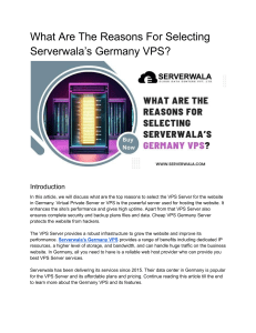 What Are The Reasons For Selecting Serverwala’s Germany VPS?