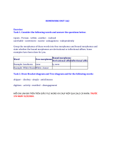 Linguistics Homework: Morphology & Syntax