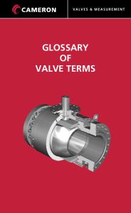 CAMERON GLOSSARY OF VALVE TERMS