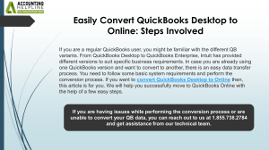 How to Successfully Convert QuickBooks Desktop To Online Simple Steps