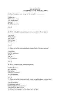 Biochemistry Full Test Bank Chapter 1-19 Answer Key