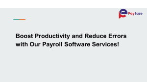 Achieve Productivity and Fewer Errors with Our Payroll Software Services!