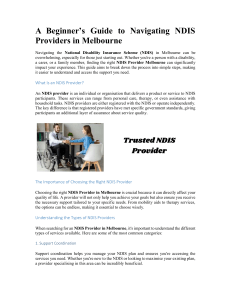 NDIS Providers in Melbourne