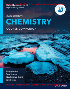 EBook For  Oxford Resources for IB DP Chemistry Course Book 1st Edition  By Bylikin , Horner , Grant , Tarcy