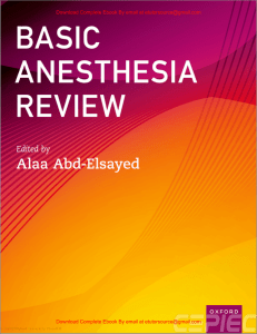 EBook For  Advanced Anesthesia Review 1st Edition By Alaa Abd-Elsayed