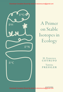 EBook For  A Primer on Stable Isotopes in Ecology 1st Edition By  Francesca Cotrufo, Yamina Pressler