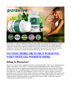 Puravive Is It A SERIOUS WARNING