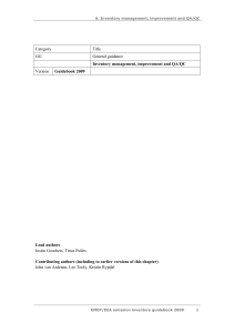 6 Inventory management- improvement and QA QC GB2009