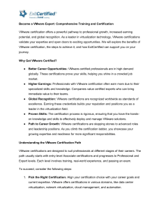 Become a VMware Expert Comprehensive Training and Certification