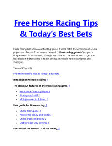 Free Horse Racing Tips & Today’s Best Bets