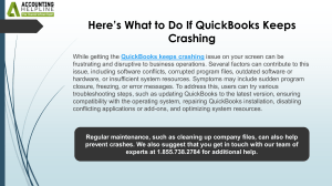 How to prevent QuickBooks Keeps Crashing: A Complete Guide