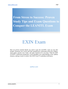 From Stress to Success Proven Study Tips and Exam Questions to Conquer the LEANITL Exam