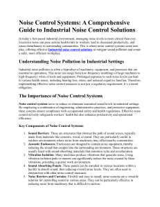 Noise Control Systems