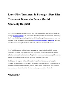 Laser Piles Treatment in Pirangut  Best Piles Treatment Doctors in Pune - Mulshi Speciality Hospital.edited