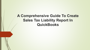 How To Create Sales Tax Liability Report In QuickBooks In Easy Stepsc