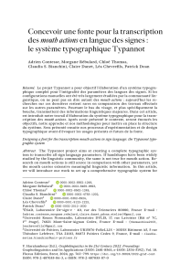 Concevoir une fonte pour la transcription des mouth actions en langue des signes : le système typographique Typannot.