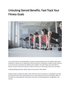 Unlocking Steroid Benefits: Fast-Track Your Fitness Goals