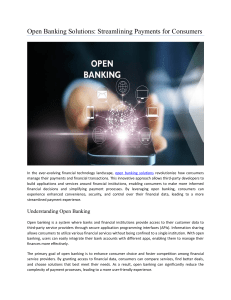 Open Banking Solutions: Streamlining Payments